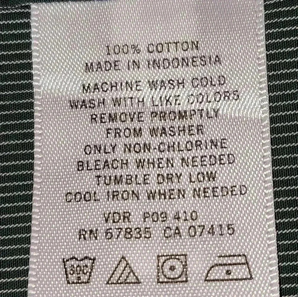 Nautica long-sleeved short style WR0468 Sanded poplin pinstriped shirt. Large - Picture 7 of 11